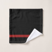 Noir + Rouge foncé (Gant de toilette)