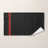 Noir + Rouge foncé (Serviette à main)