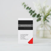 Noir rouge gris blanc Consultant Carte de visite (Debout devant)