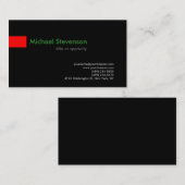 Noir rouge gris blanc Consultant Carte de visite (Devant / Derrière)