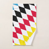 Noir rouge jaune Bavaria Motif Drapeau Diamant (Serviette à main)