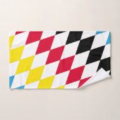 Noir rouge jaune Bavaria Motif Drapeau Diamant (Serviette à main)