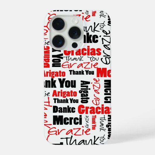 Noir rouge Merci multilingue Mot Cloud (Verso)