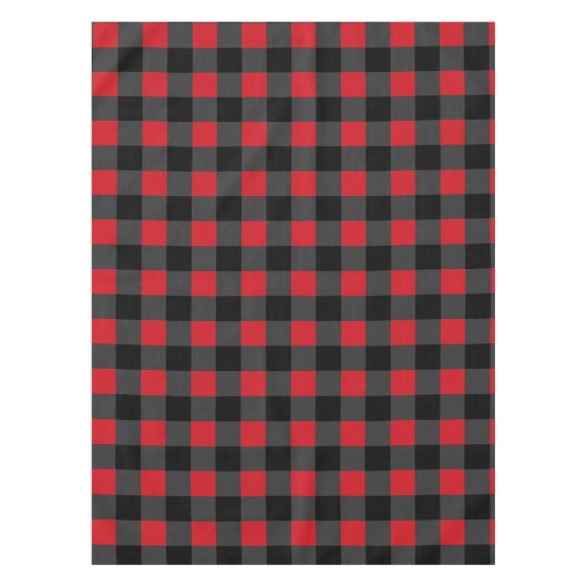 Noir Rouge Panier Chèque Nappe (Devant)
