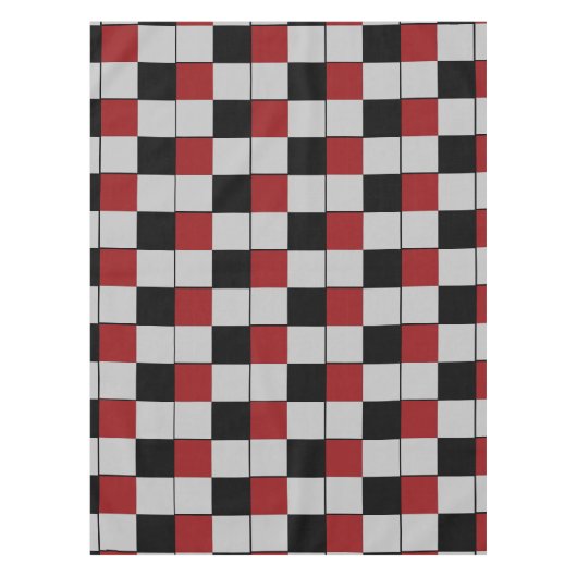 Noir rouge Plaid Check nappe Design moderne (Devant)
