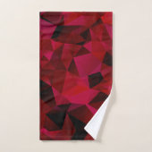 Noir rouge, polygonal (Serviette à main)