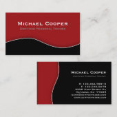 Noir rouge professionnel de carte de visite de (Devant / Derrière)