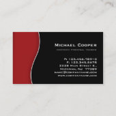 Noir rouge professionnel de carte de visite de (Dos)