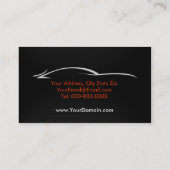 Noir, rouge, voiture, automobile, carte de visite (Dos)