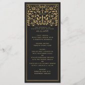 Noir Royal Médiéval Mariage d'épée plat menu (Devant)