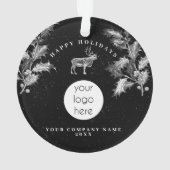 Noir Rustique Blanc Vacances Affaires Logo Noël (dos)