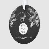 Noir Rustique Blanc Vacances Affaires Logo Noël (devant)