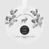 Noir Rustique Blanc Vacances Affaires Logo Noël (dos)