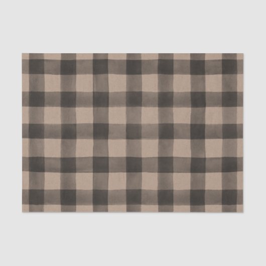 Noir rustique et papier de soie de soie de plaid (Recto)