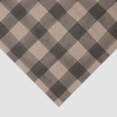 Noir rustique et papier de soie de soie de plaid (Détail)