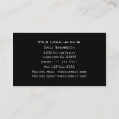 Noir simple : Cartes de visite de monogramme (Dos)