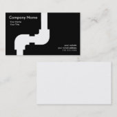 Noir simple de carte de visite de plombier (Devant / Derrière)