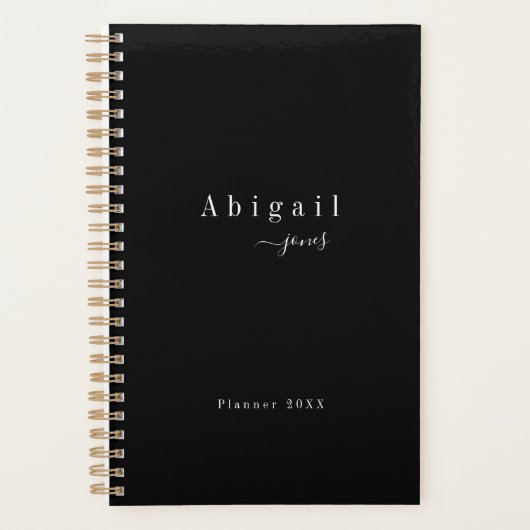 Noir Simple Script Moderne Luxe Professionnel (Devant)