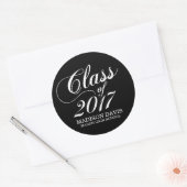 Noir solide moderne | Stickers Graduation (Enveloppe)