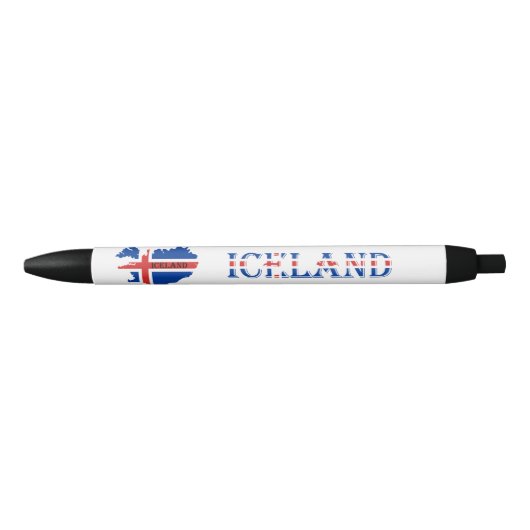 Noir Souvenir de stylo de l'Islande (Devant)
