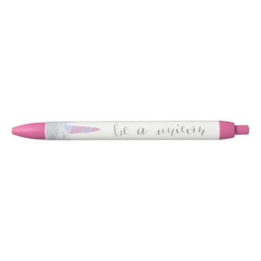 Noir Soyez un stylo de licorne (Devant)