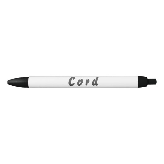 Noir Stylo à bille Cord (Devant)