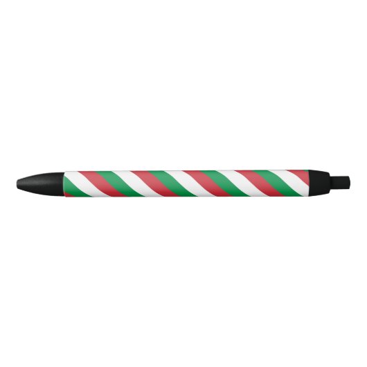 Noir Stylo à bille de drapeau Italie (Devant)