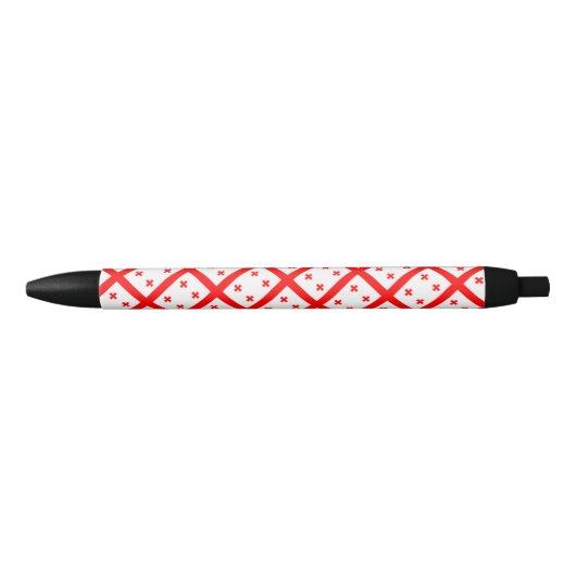 Noir Stylo à bille du drapeau de la Géorgie (Devant)