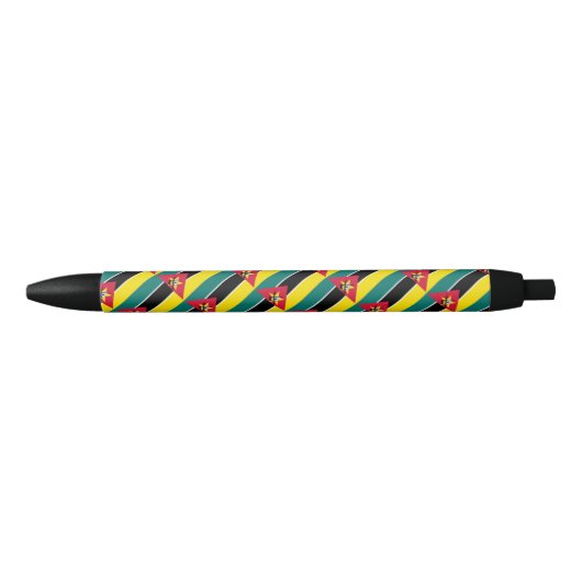 Noir Stylo à bille du drapeau du Mozambique (Devant)