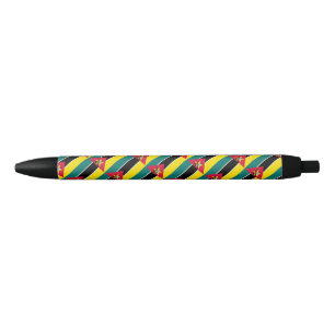 Noir Stylo à bille du drapeau du Mozambique