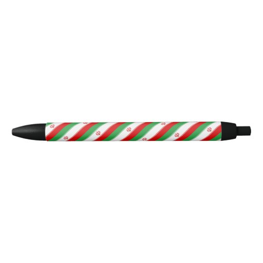 Noir Stylo à bille du drapeau iranien (Devant)