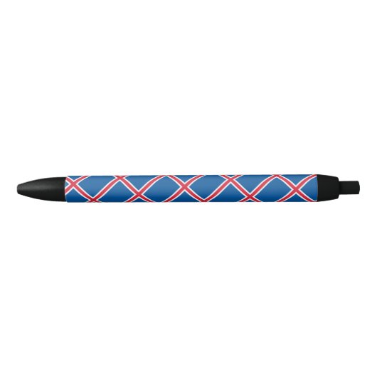 Noir Stylo à bille du drapeau islandais (Devant)