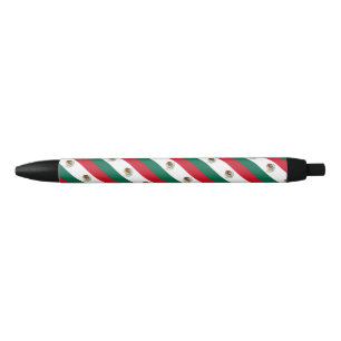 Noir stylo à bille du drapeau mexicain