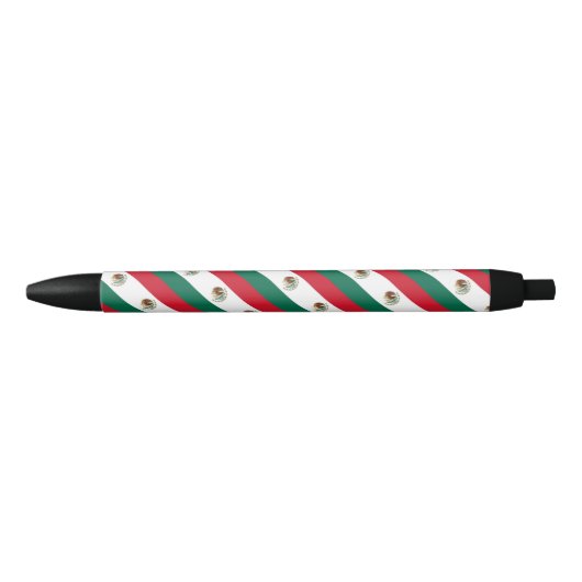 Noir stylo à bille du drapeau mexicain (Devant)