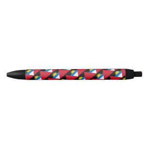 Noir Stylo à bille du pavillon d'Antigua-et-Barbuda