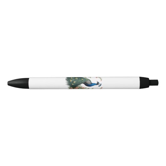 Noir Stylo à bille Elegance Peacock (Devant)