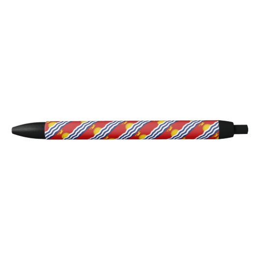 Noir Stylo à billes du drapeau Kiribati (Devant)