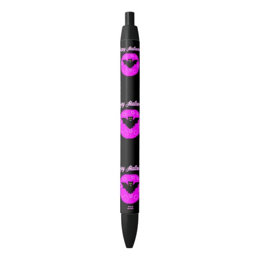 Noir Stylo à chaume d'Halloween (devant Vertical)