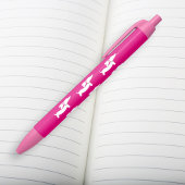Noir Stylo à chien rose Dachshund