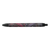 Noir Stylo à design de rose gothique (Devant)