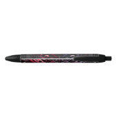 Noir Stylo à design de rose gothique (Dos)