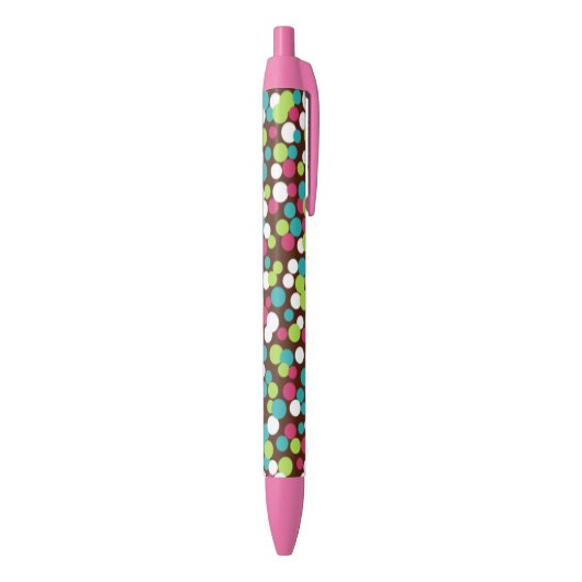 Noir Stylo à écrire Chocolat Candy Dots (Bas (Vertical))