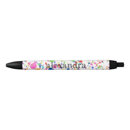 Noir Stylo à encre - Multi Arc-en-ciel (Devant)
