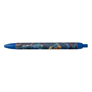 Noir Stylo à encre noire à huile