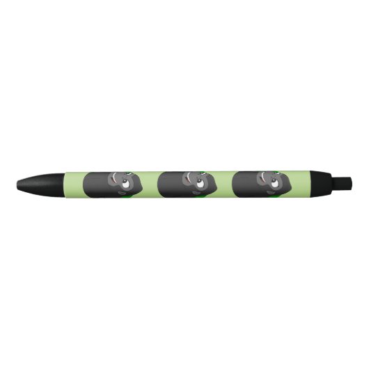 Noir Stylo à encre noire dessin de gorille (Devant)