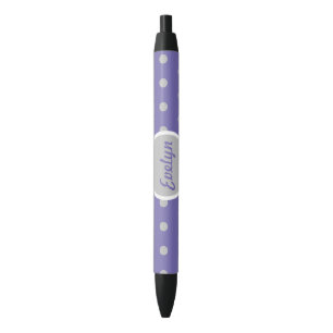 Noir Stylo à encre noire Pointe pour dames (Lavande et