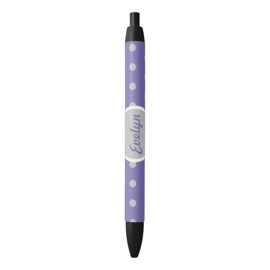 Noir Stylo à encre noire Pointe pour dames (Lavande et  (devant Vertical)