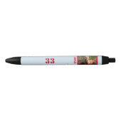Noir Stylo à encre personnalisé avec nom Numéro Photo p (Devant)