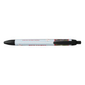 Noir Stylo à encre personnalisé avec nom Numéro Photo p (Dos)