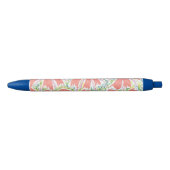 Noir Stylo à fleurs de Sunburst Tropical (Devant)